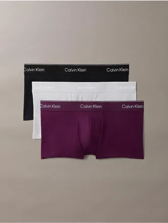Calvin Klein Mens Icon Cotton Stretch 3-Pack Low Rise Trunk - Multi - XL