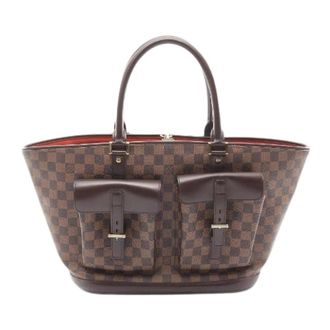 Louis Vuitton Pre-owned Tote Bags, female, Brown, Size: ONE SIZE Pre-owned Manosque GM Damier Handbag