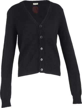 Saint Laurent Saint Laurent Flamingo Cardigan in zwart mohair