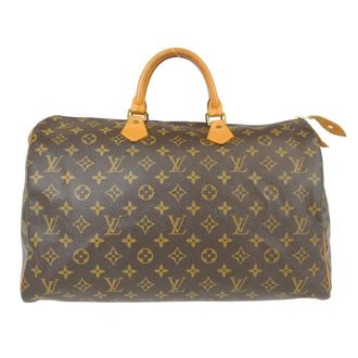 Louis Vuitton Speedy Handbag Monogram Canvas Brown Canvas Handbag (Pre-Owned)