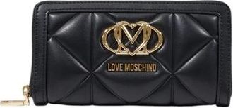 Love Moschino Zwarte Portemonnee- Lente/Zomer Collectie - Dames - Portefeuilles - Zwart - ONE Size - Accessoires