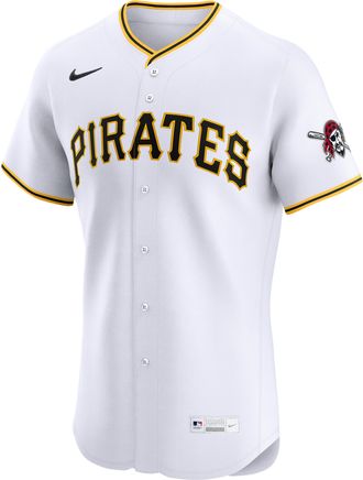 Nike Pittsburgh Pirates Nike Mens Dri-FIT ADV MLB Elite Jersey in White | 9B10PTHOPTB-JSG
