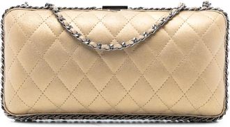 Chanel Borsa a tracolla in pelle scamosciata trapuntata con catena 2013-2014 - Oro