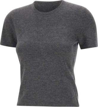 The Garment Como Knit Tee - Dames - Ronde hals truien - Grijs - 2XS - Wol - Truien & Vesten