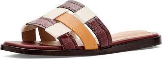 Cole Haan Go-to Ensley Slide Womens Sandals Mahogany Crocodile Print Leather : 10.5 B - Medium