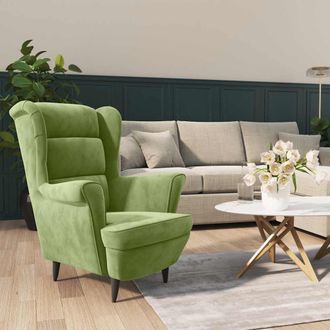 vidaXL Sill&oacute;n De Terciopelo Verde Claro Vidaxl