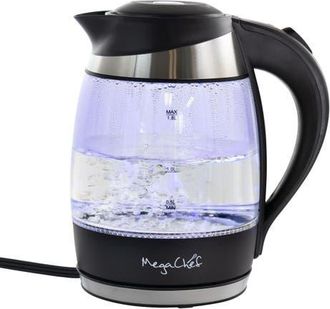 MegaChef 1.8Lt. Glass and Stainless Steel Electric Tea Kettle in Grey at Nordstrom