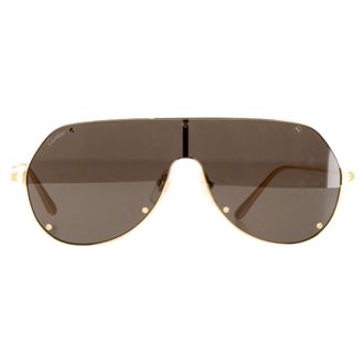 Cartier Cartier Santos de Cartier Schild Zonnebril in Bruin Metaal