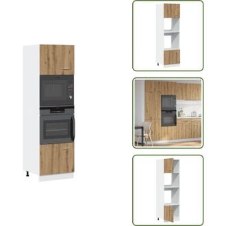 vidaXL The Living Store Mobile Microonde Lyon Rovere Artigianale 60x57x207 cm - Armadio microonde