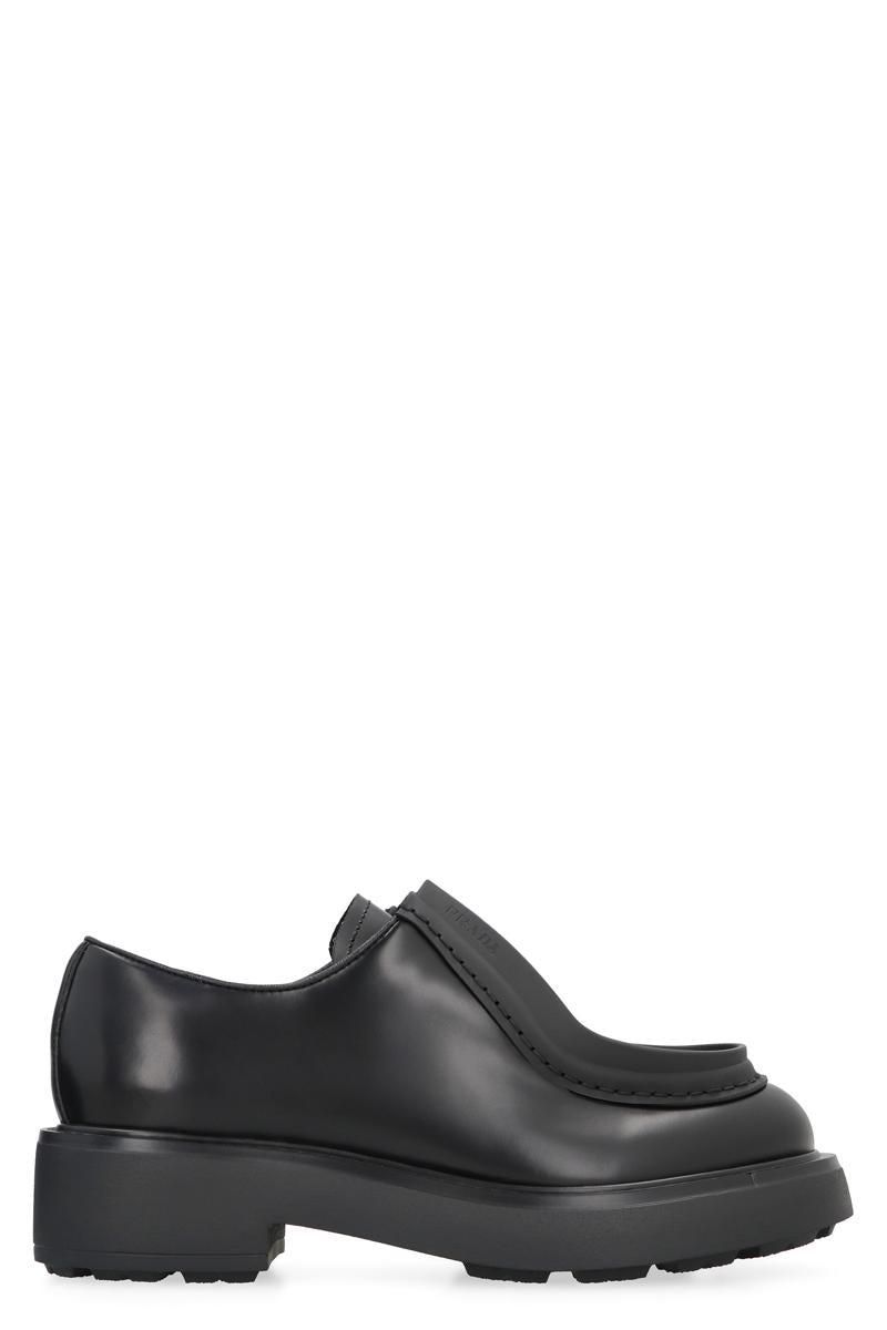 shoes F0GVP) lace-up leather ローファー・オックスフォード (1E206DFDX65055 Caramel PRADA