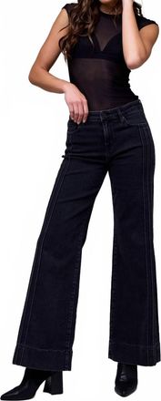 Hidden Jeans Pintuck Mid Rise Comfort Flare Jean In Black
