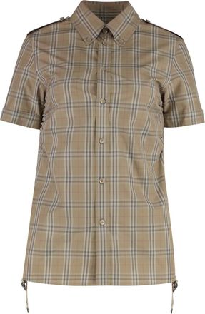 Burberry Beige Checked cotton shirt