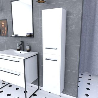 Aurlane Aurlane - Columna Suspendida Blanca 30x35x150cm Con 2 Puertas Blancas - Structura P015