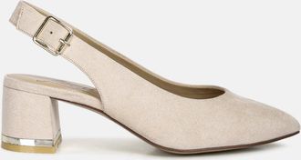 London Rag top job micro suede slingback sandals