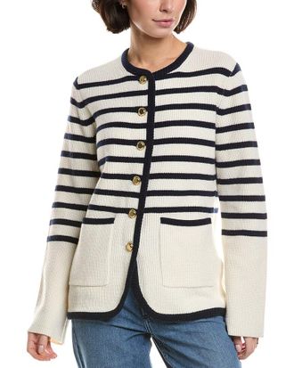 Rag & Bone Rag & Bone Nancy Long Stripe Wool-Blend Cardigan