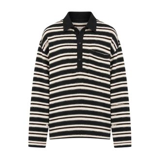 Song for the Mute Tops, Heren, Zwart, M, Katoen, Lange Mouwen Polo