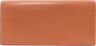 Loewe Brown Leather Long Wallet (Bi-Fold) (Pre-Owned)