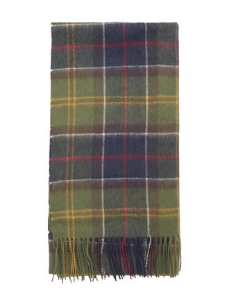 Barbour Braden tartan fringed scarf - Verde
