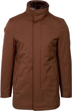 Herno Carcoat - Heren - Parka Jassen - Bruin - XL - Leer - Jassen