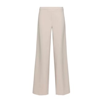 D.exterior Wide Trousers, female, Beige, Size: XS Stretch Cady High-Waist Pants