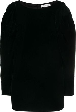 Nina Ricci velvet mini dress - women - Viscose/Cupro/Viscose - 36 - Black