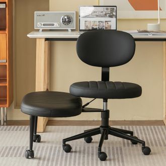 STILVORA Sedia Da Ufficio Fauteuil Da Ufficio Ergonomica, Altezza Regolabile, Girevole 360&deg;, Poggiapiedi, Tessuto Nero