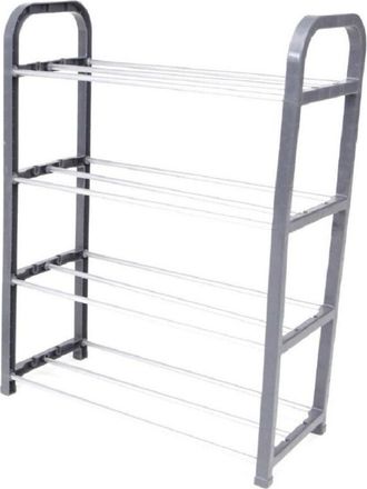 Trade Shop Trade Shop - Scarpiera In Plastica 4 Ripiani Livelli Salvaspazio 40x19x56cm Porta Scarpe Casa