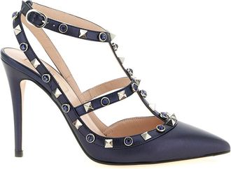 Valentino Garavani Navy Blue Rockstud Pumps