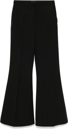 Givenchy Zwarte Broek met Verborgen Sluiting - Dames - Wijde Broeken - Zwart - M - Broeken