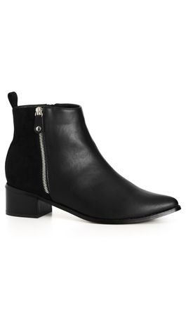 City Chic Womens Ankle Boots - Sage, Black, 9 UK Wide