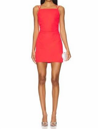 Amanda Uprichard Amiyah Mini Dress In Candy Apple