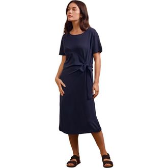 Celtic & Co. Knot Detail Jersey Dress in Navy at Nordstrom, Size 12