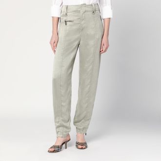 Burberry Pantaloni con stemma B Shield in lyocell