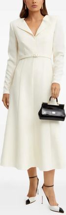 Roland Mouret Abito midi con scollo a V - Toni neutri