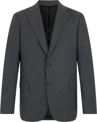 Brooks Brothers Performance Twill Virgin Wool Blazer - Heren - Blazers - Grijs - S - Wol - Jassen