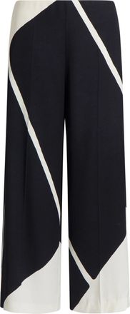 Alberta Ferretti Wide-leg Trousers with Bold Geometric Pattern