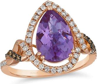 Le Vian Grape Amethyst 14K Rose Gold 2.57 Ct. Tw. Diamond & Amethyst Ring