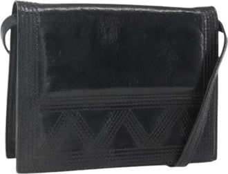 Saint Laurent Pre-owned Leren Crossbodytas - Dames - Vintage Schoudertas - Zwart - ONE Size - Leer - Vintage