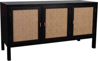 Wanderlust Deco Aparador de madera negro 150x45x76h cm