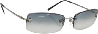 Chanel Pre-owned Accessories, female, Gray, Size: ONE SIZE Pre-owned Vintage Sunglasses
