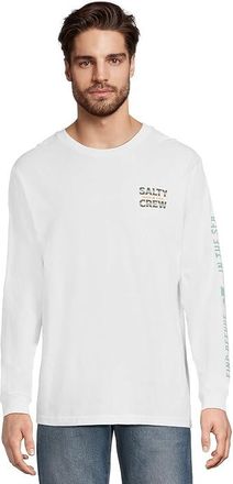 Salty Crew Offset Long Sleeve T-Shirts Mens T Shirt White : 2XL, Cotton
