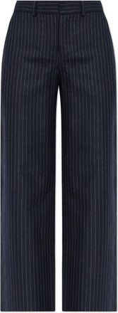 A.P.C. Creased Broeken - Dames - Straight fit broeken - Blauw - S - Wol - Broeken