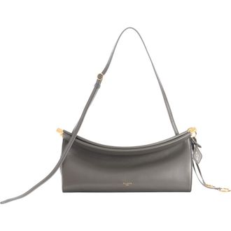 Alaia Medium Le Click East/West Leather Shoulder Bag in Acier at Nordstrom