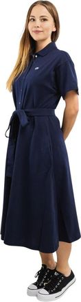 Lacoste Polo Jurk - Dames - Shirt Kleedjes - Blauw - XL - Katoen - Kleedjes