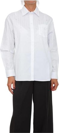 Liu Jo Camicia - Dames - Overhemden - Wit - XL - Katoen - Overhemden