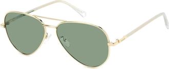 Polaroid Moderne Groene Gepolariseerde Zonnebril - unisex - Zonnebrillen - Geel - 59 MM - Accessoires