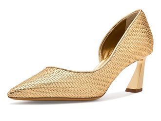 Franco Sarto A-Tawny Pump Womens Shoes Gold : 9.5 M, Leather