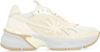 Palm Angels Pa 4 Low Top Sneakers for Men in Neutral Leather with Contrasting Inserts