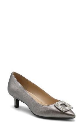 Adrienne Vittadini Sancere Kitten Heel in Pewter Metallic at Nordstrom Rack, Size 9.5