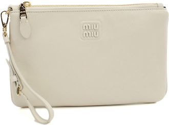 Miu Miu White Leather Clutch Bag (Pre-Owned)